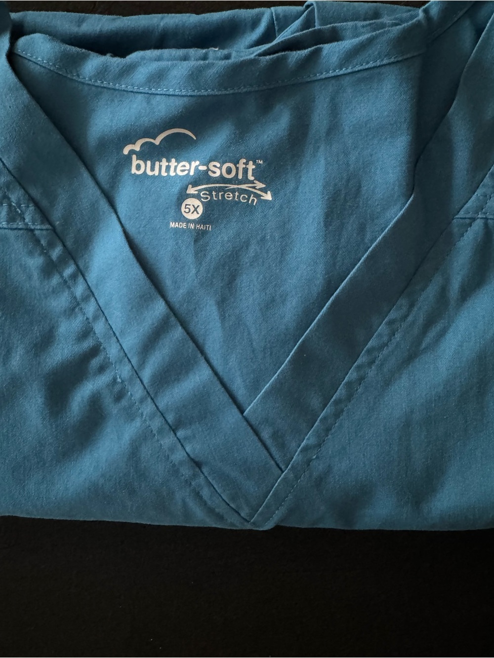 Butter butter-soft V-neck Women Scrub Top in blue